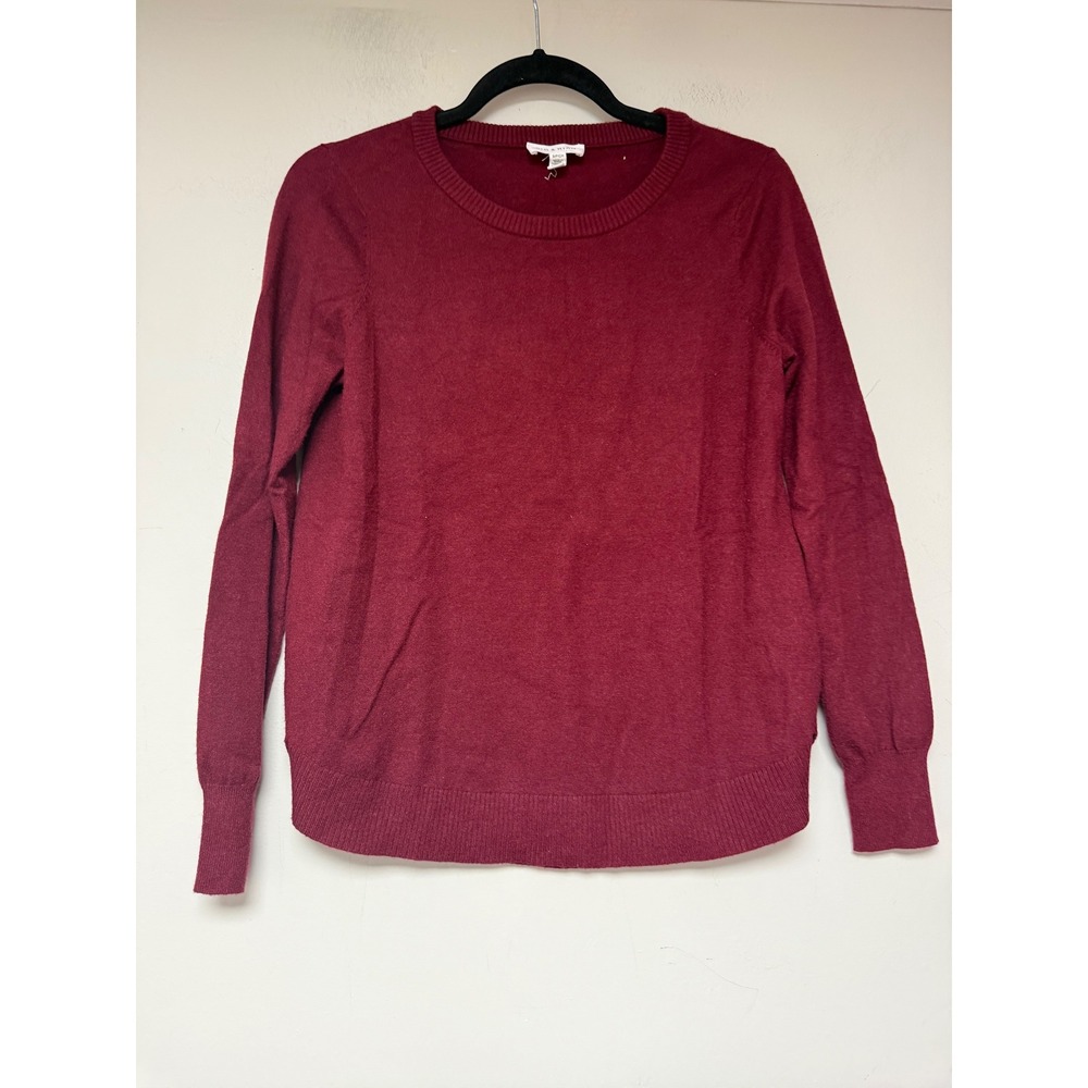 Rio & Rian Burgundy Crew Neck Long Sleeve‎ Sweater Women's Size S